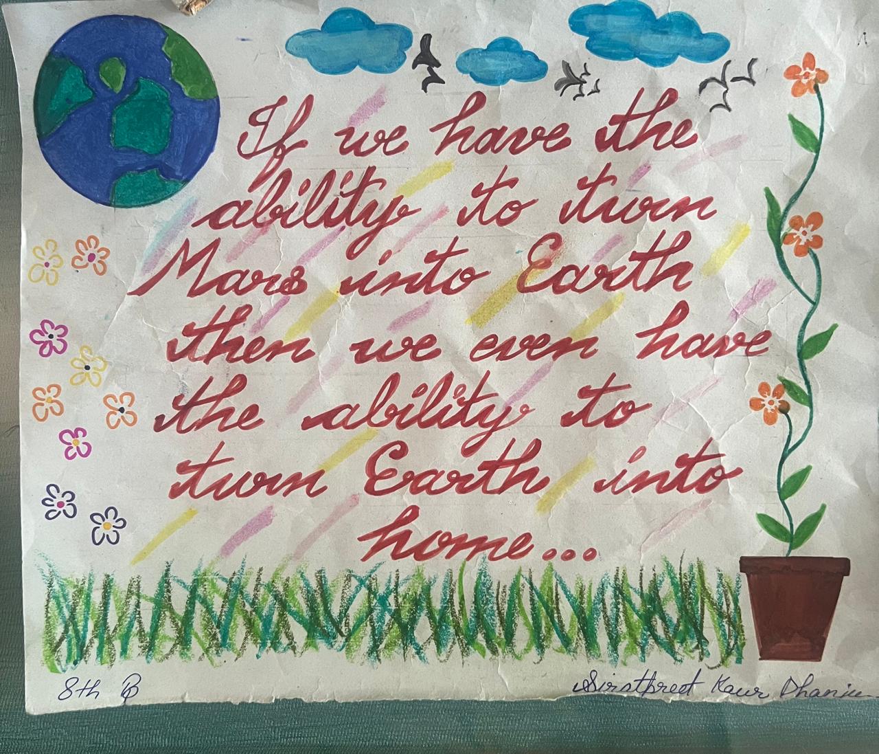Happy Earth Day banner art at BDS